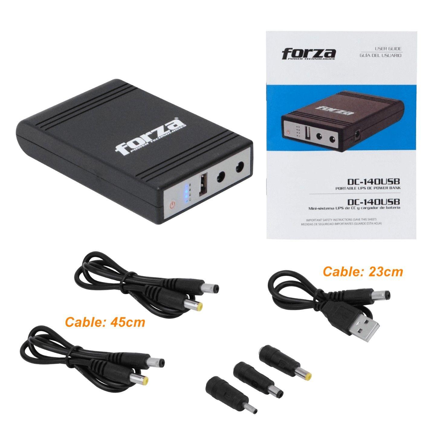 UPS Forza DC 15 WH 2000 mAh 12 V 2 A USB/Plug-4
