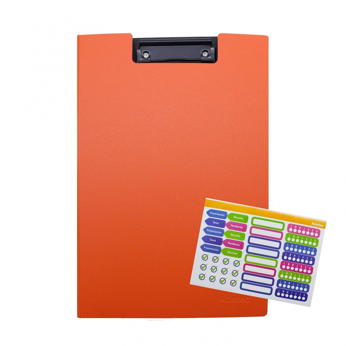 Tabla Apretapapel Adetec Doble Naranja-2