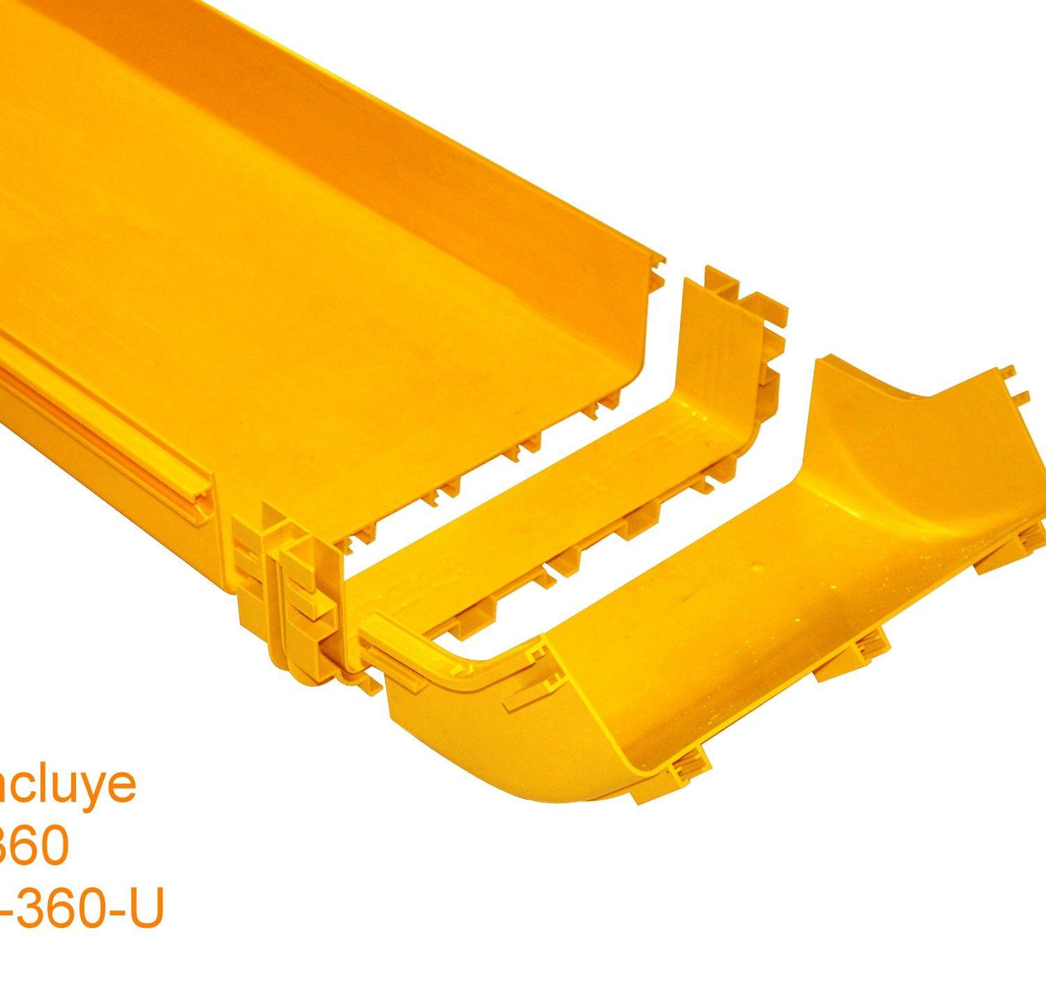 Ángulo interior 360x100 mm 45º macho PC+ABS LSZH amarillo-5