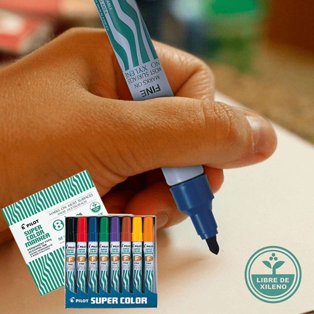 Marcador permanente Pilot Scafs8 fino 8 colores-2
