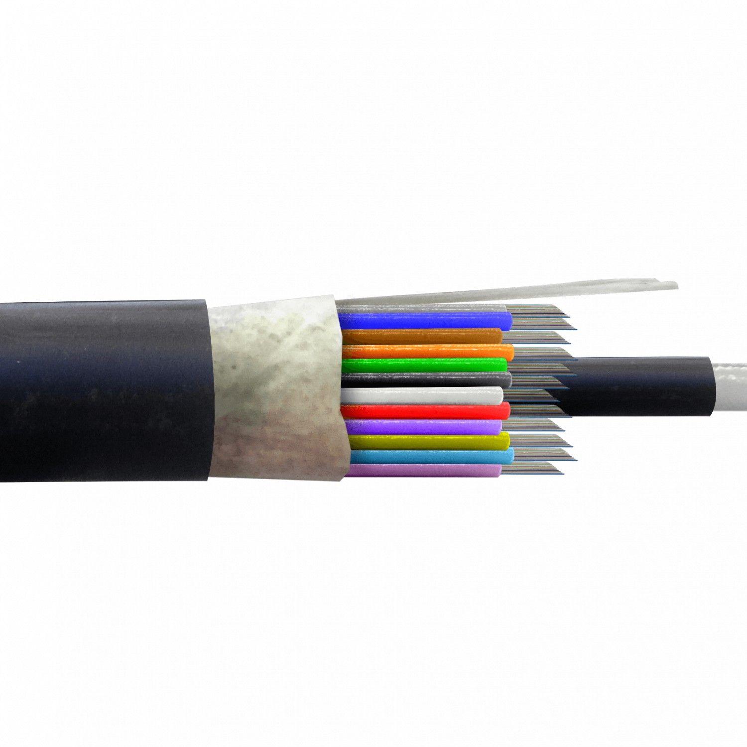 Cable de fibra óptica monomodo 12x12 G652D 9/125 um 16 mm-1