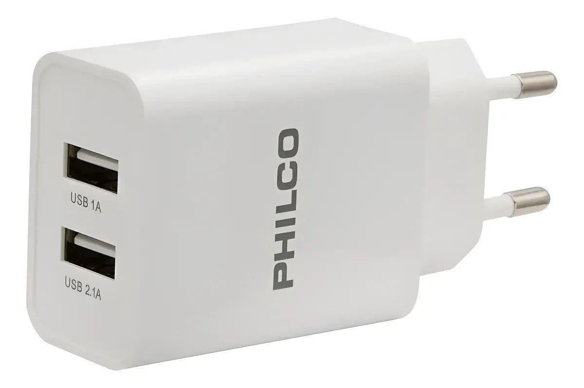 Cargador de pared Philco R2109 2.1 A doble USB tipo C blanco-2