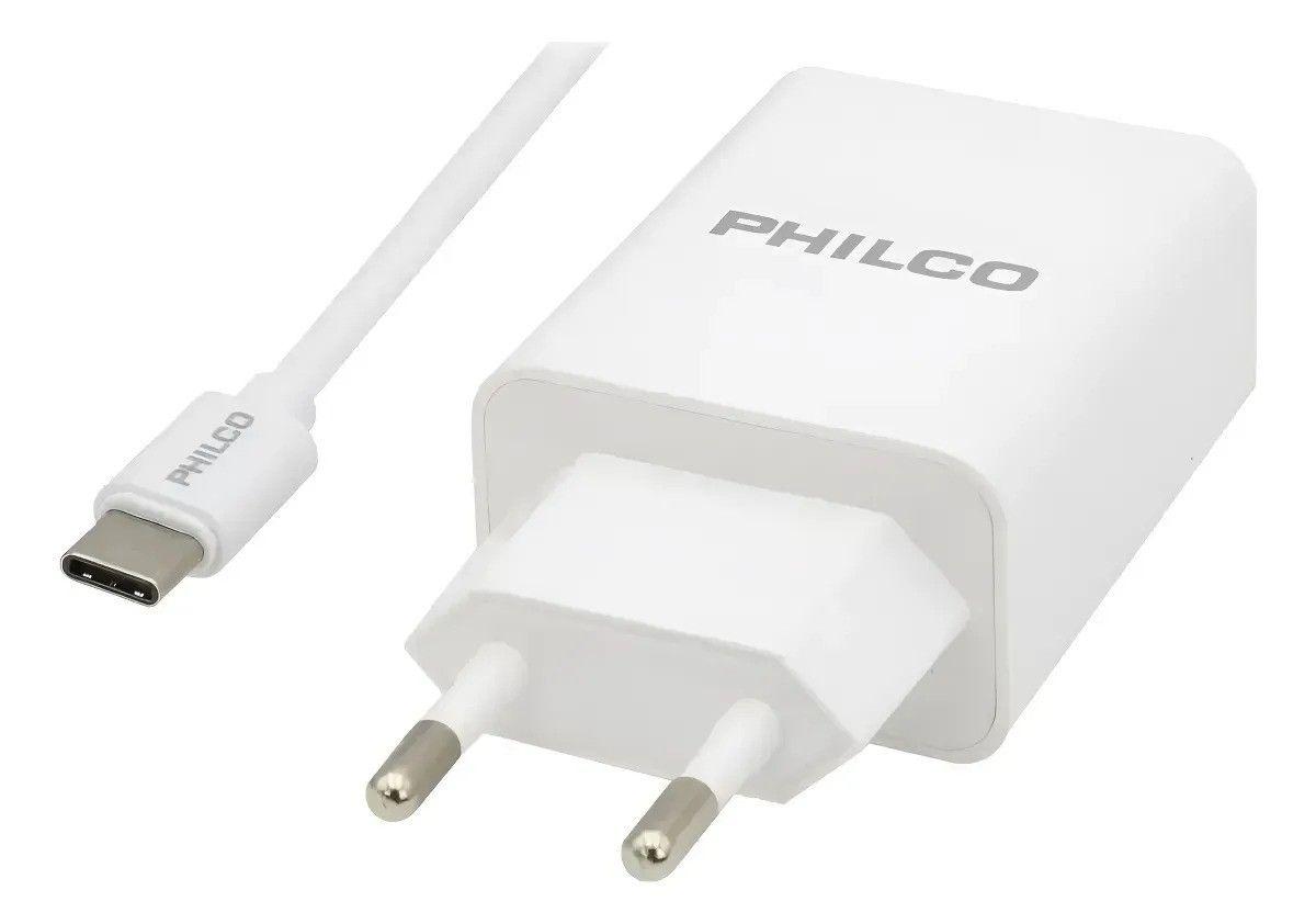 Cargador de pared Philco R2109 2.1 A doble USB tipo C blanco-3
