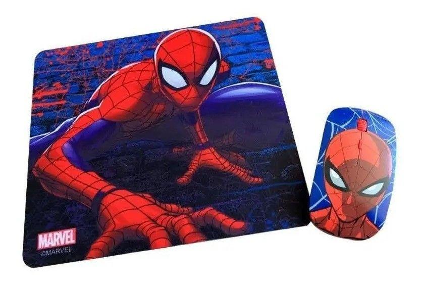 Kit de mouse inalámbrico y mouse pad Disney Spiderman 2-0