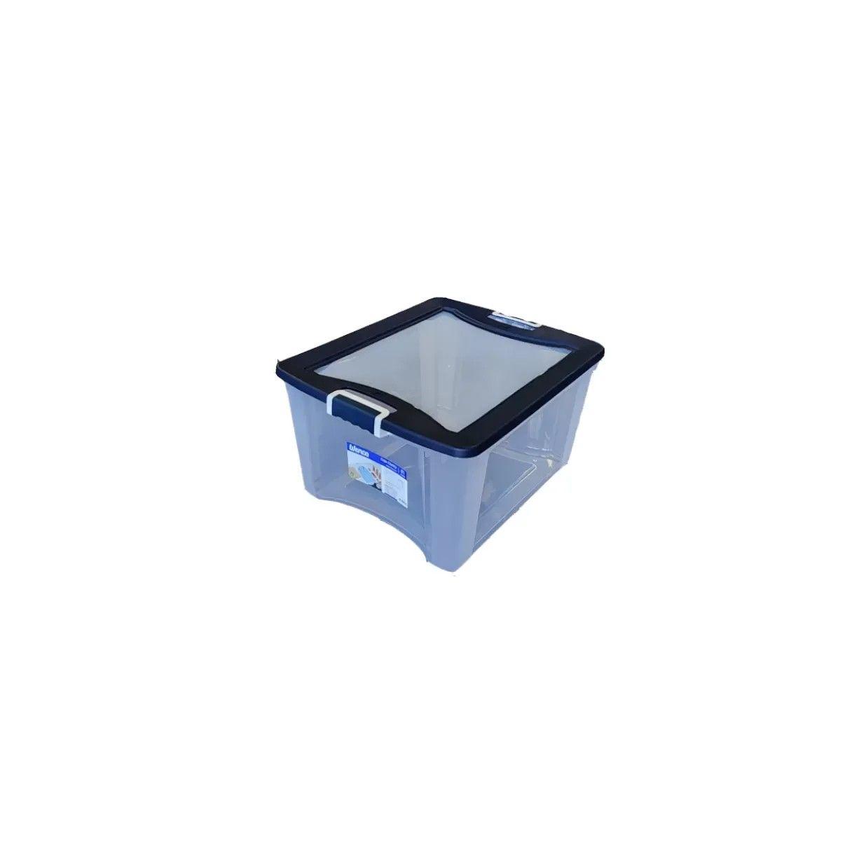 Caja plástica Wenco Clarity 61 L con tapa transparente-1