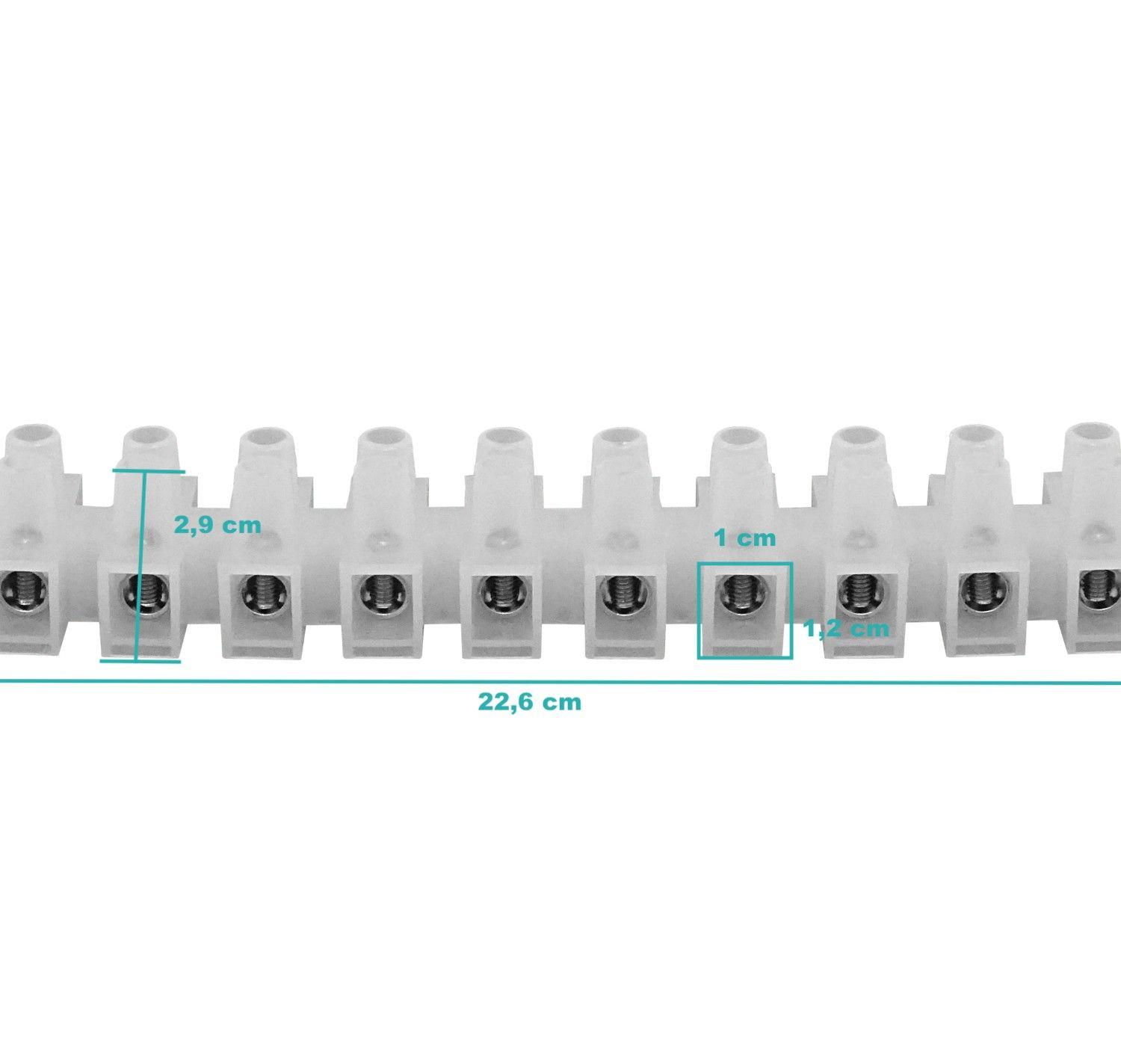 Regleta eléctrica 100 Ampere 12 pares tornillo 380 V 100 A-3