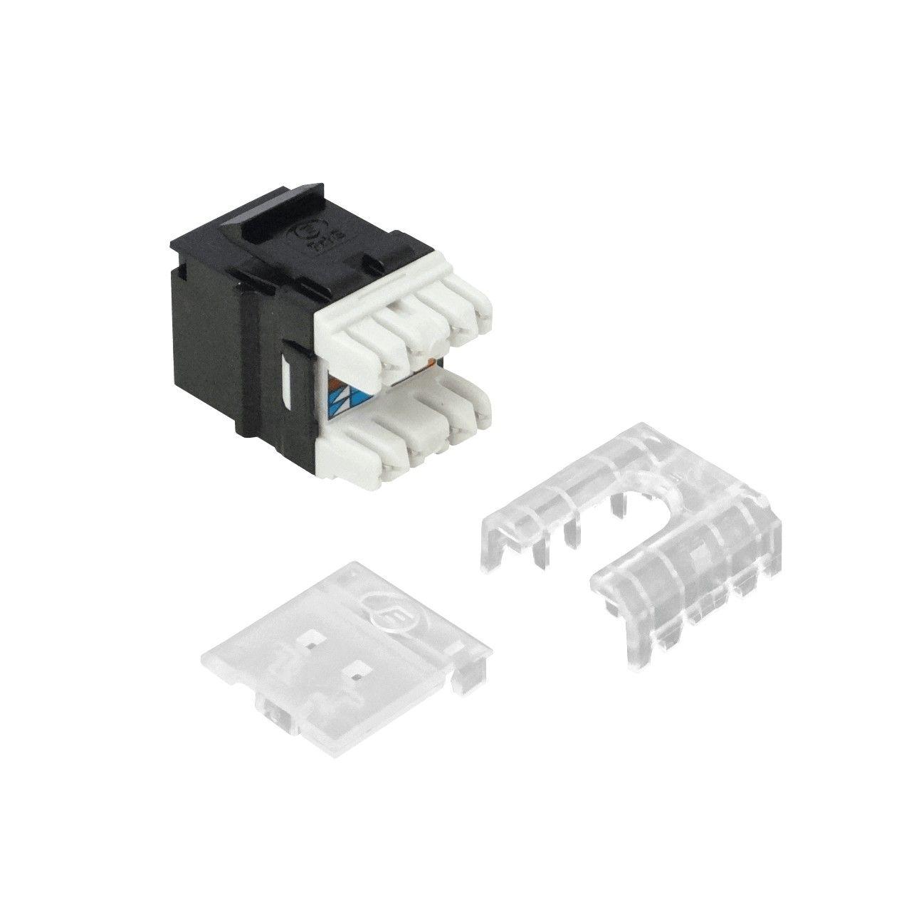 Conector hembra Furukawa Cat5e UTP Punch Keystone RJ45 negro-4