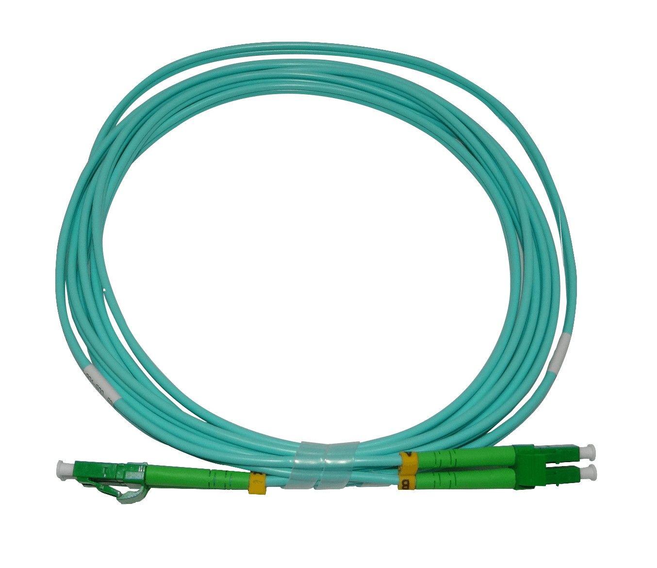 Jumper de fibra óptica LC/APC a LC/APC 3 m OM3 multimodo duplex LSZH-0
