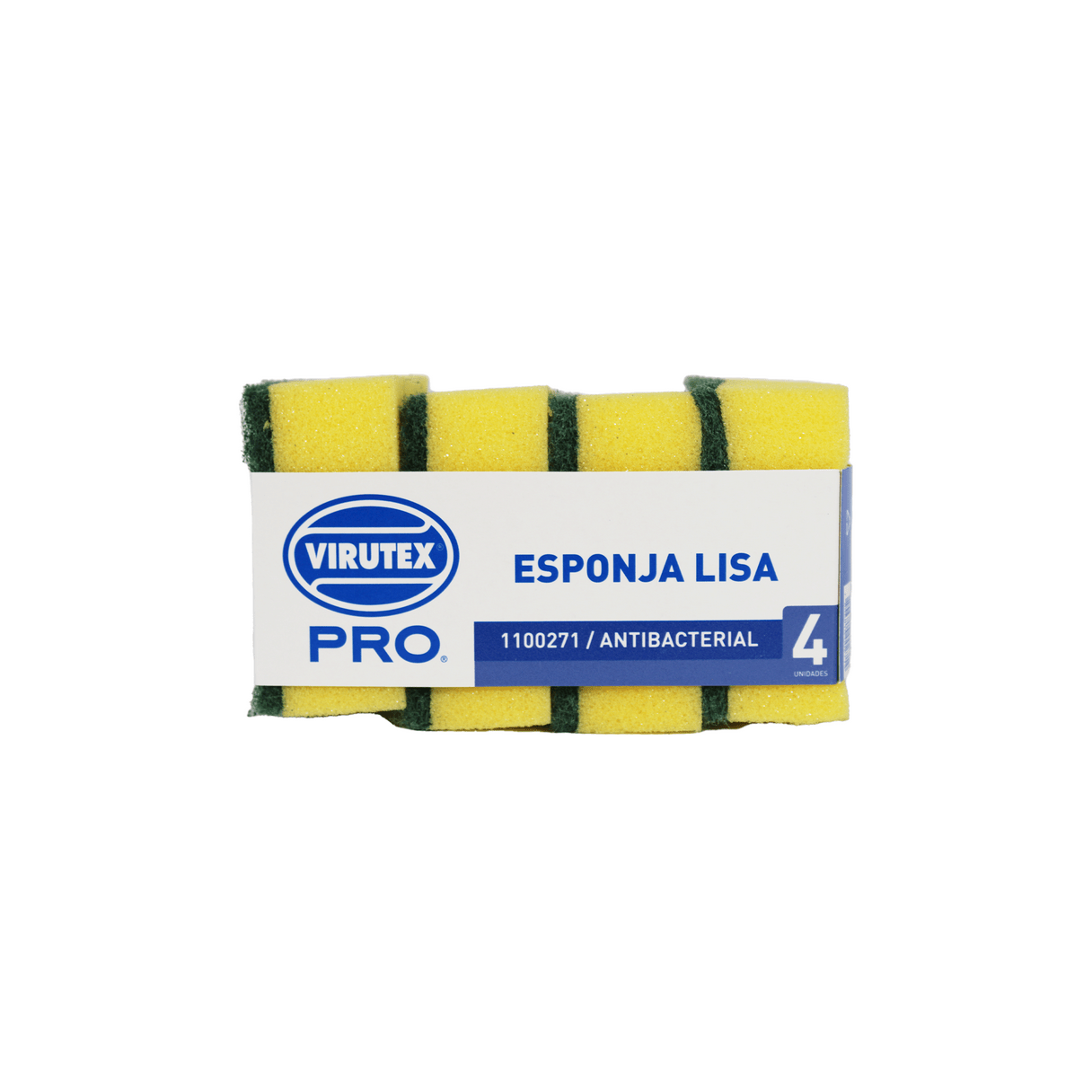 Esponja abrasiva Virutex Pro clásica multiuso lisa 4 unidades-2
