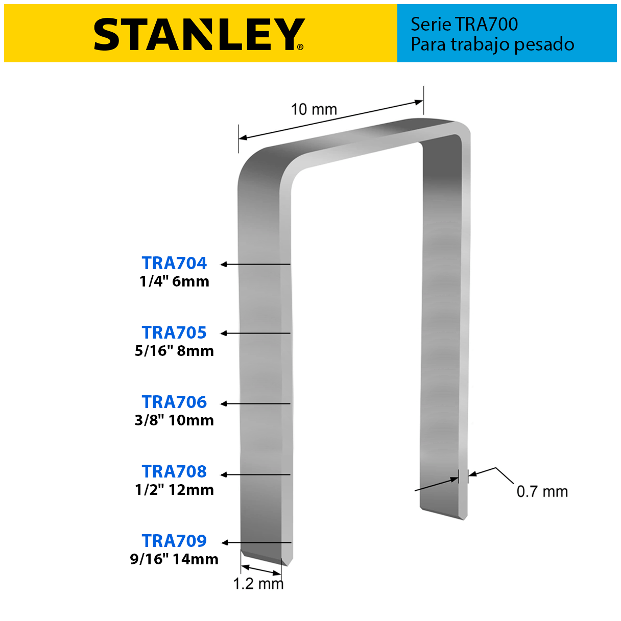 Corchetes Stanley Tra709T 9/16'' caja de 1000 unidades-1