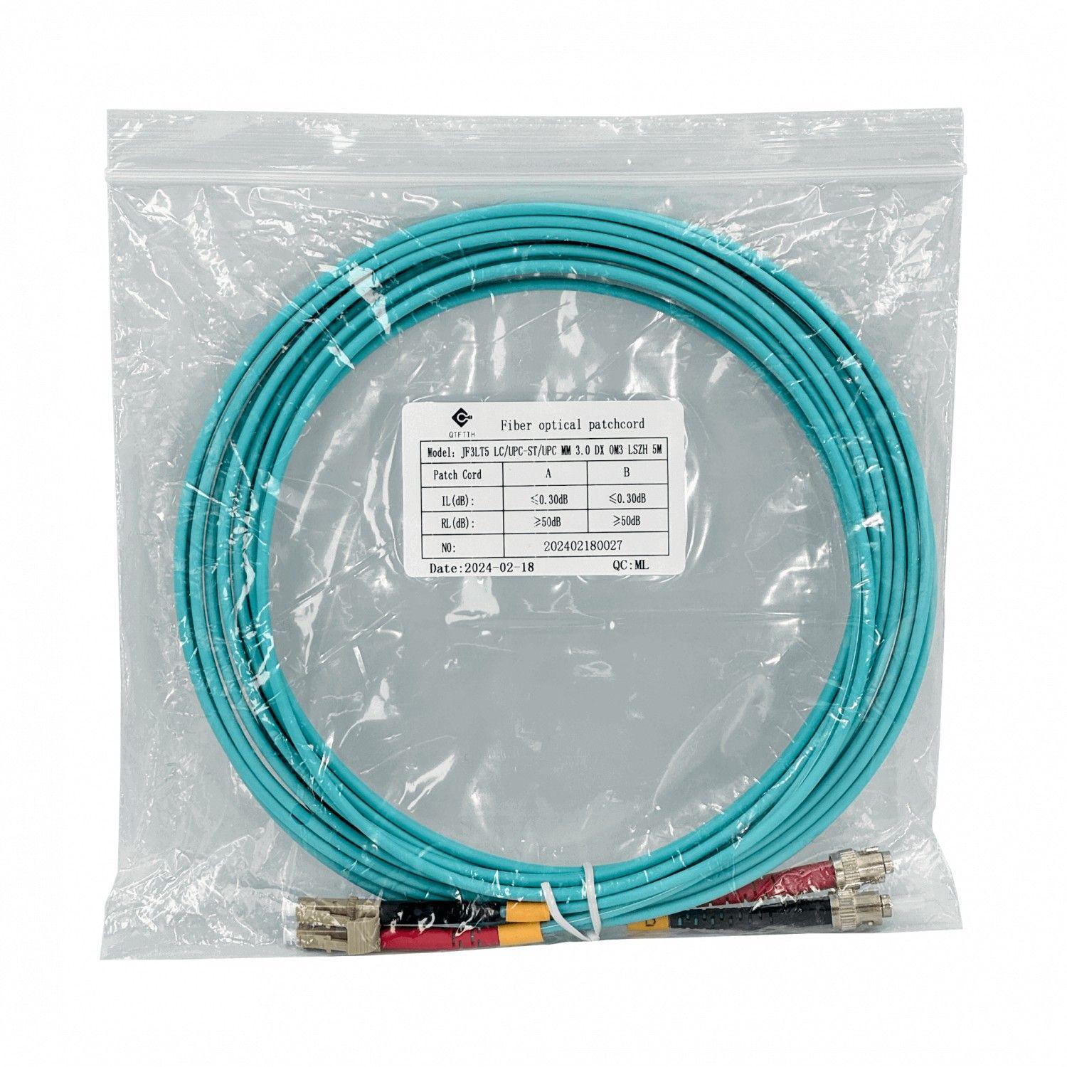 Jumper de fibra óptica LC-ST OM3 multimodo 5 m 50/125 um-4