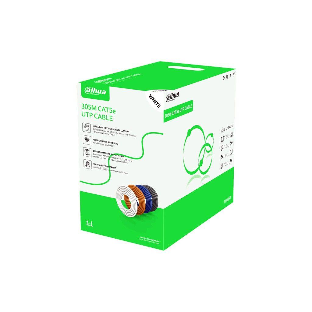 Cable UTP Dahua Cat5E aleación aluminio cobre 305 m 24 AWG blanco-0