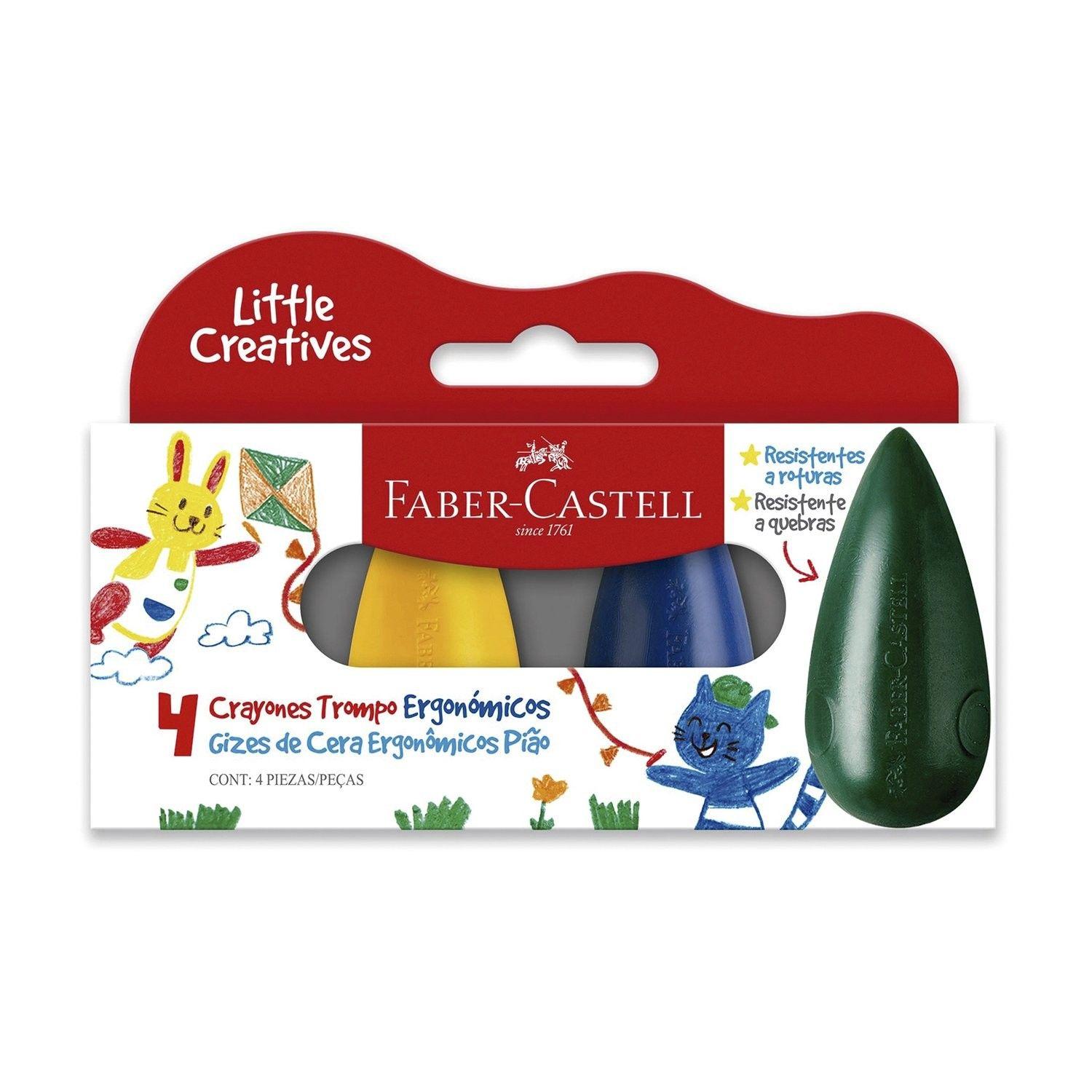 Lápiz crayon Faber Castell Little Creatives 4 colores ergonómico-0