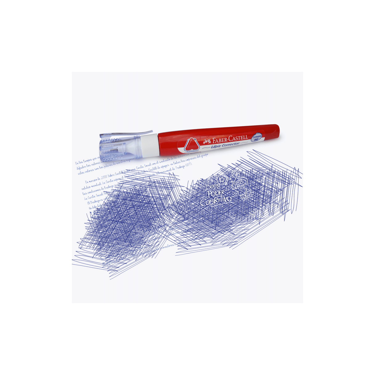 Corrector líquido en lápiz Faber-Castell triangular 7 ml-2