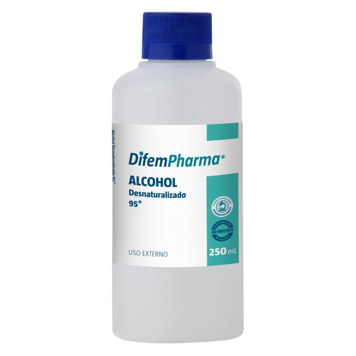 Alcohol desnaturalizado DIFEM PHARMA 95% 250 ml con dosificador-0