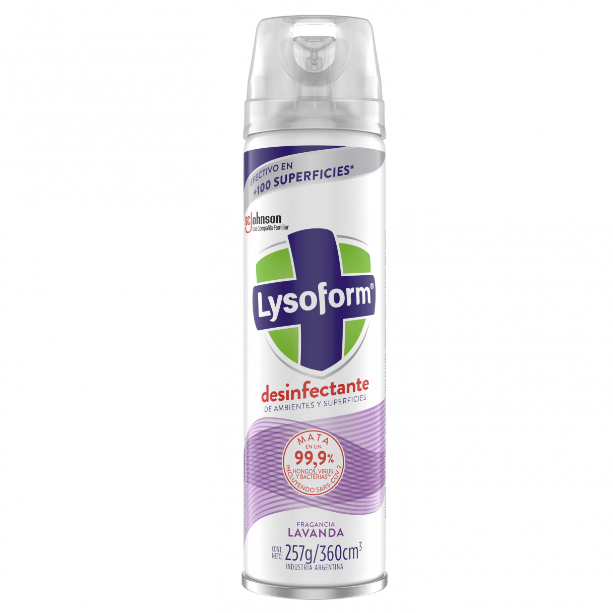 Desinfectante aerosol Lysoform antibacterial 360 ml lavanda-1