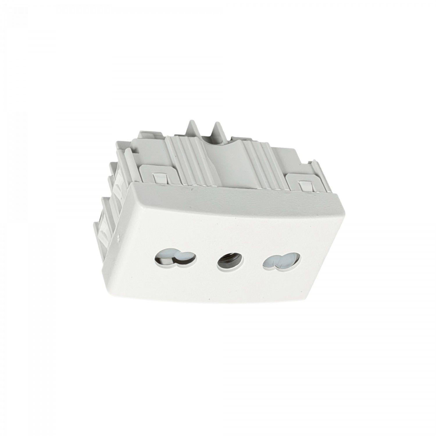 Enchufe hembra Kalop 10/16 A 250 V con toma a tierra blanco-2