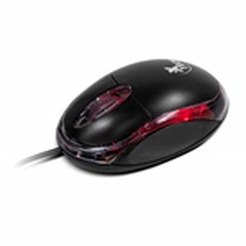 Mouse óptico Xtech 3 botones USB 800 DPI negro-rojo-0
