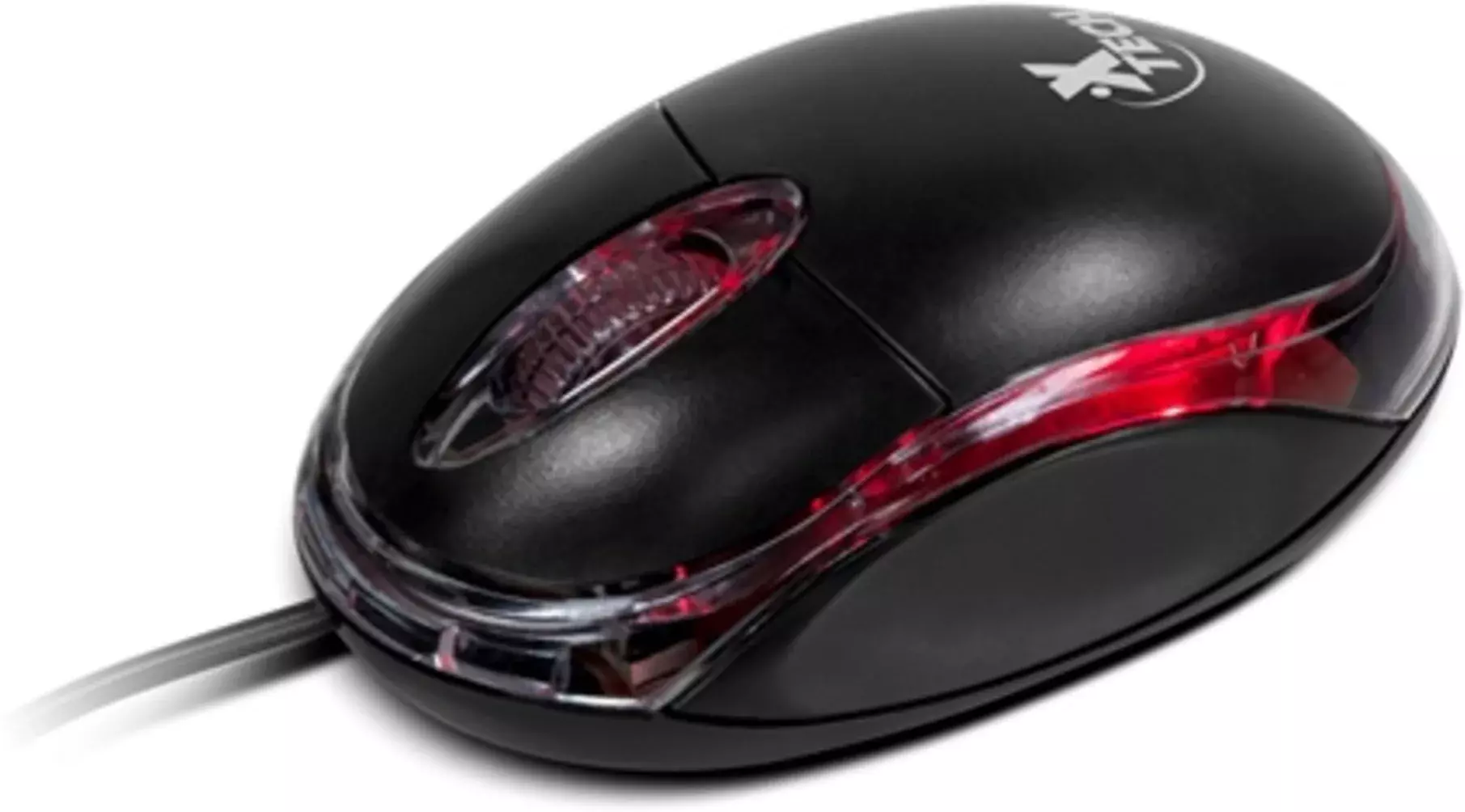 Mouse óptico Xtech 3 botones USB 800 DPI negro-rojo-1
