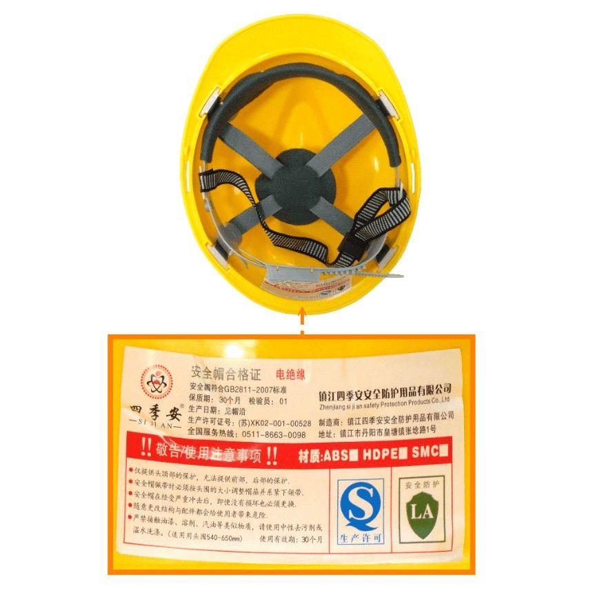 Casco de seguridad amarillo NO-cert-5