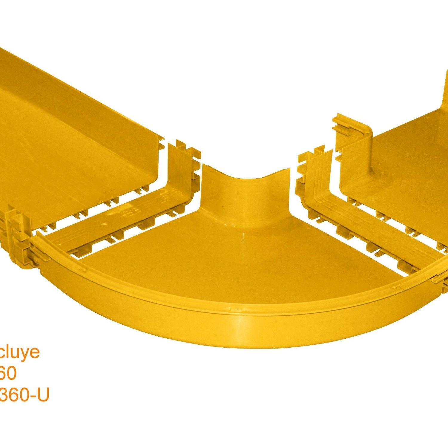 Ángulo plano 90º 360x100 mm PC+ABS LSZH macho amarillo-5