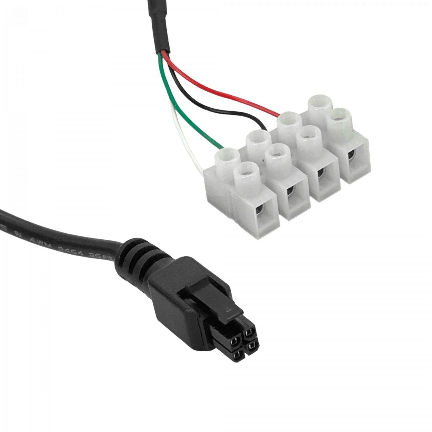Cable de poder Teltonika Microfit 193-200 cm con regleta de 4 pines-1