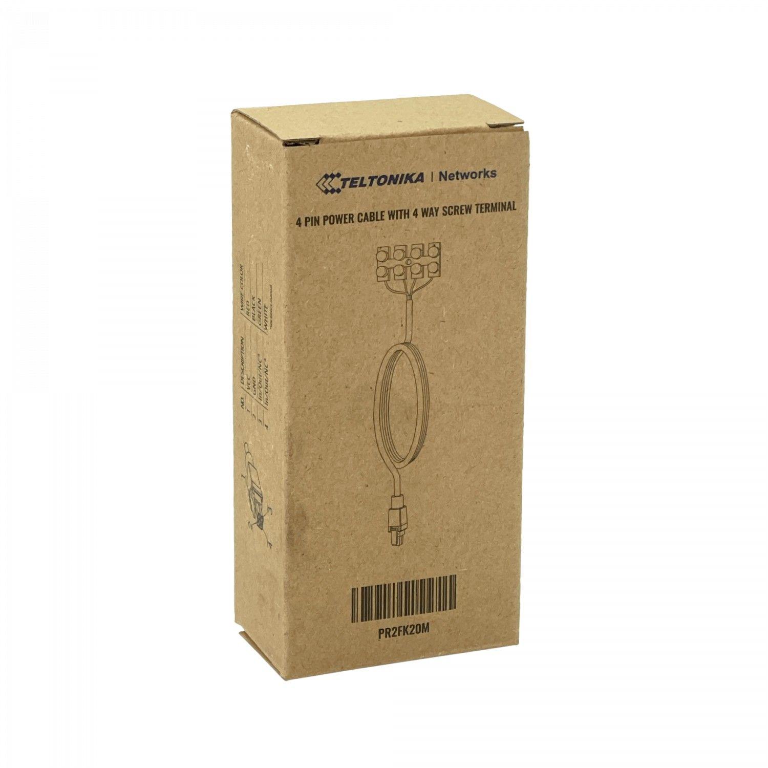 Cable de poder Teltonika Microfit 193-200 cm con regleta de 4 pines-3