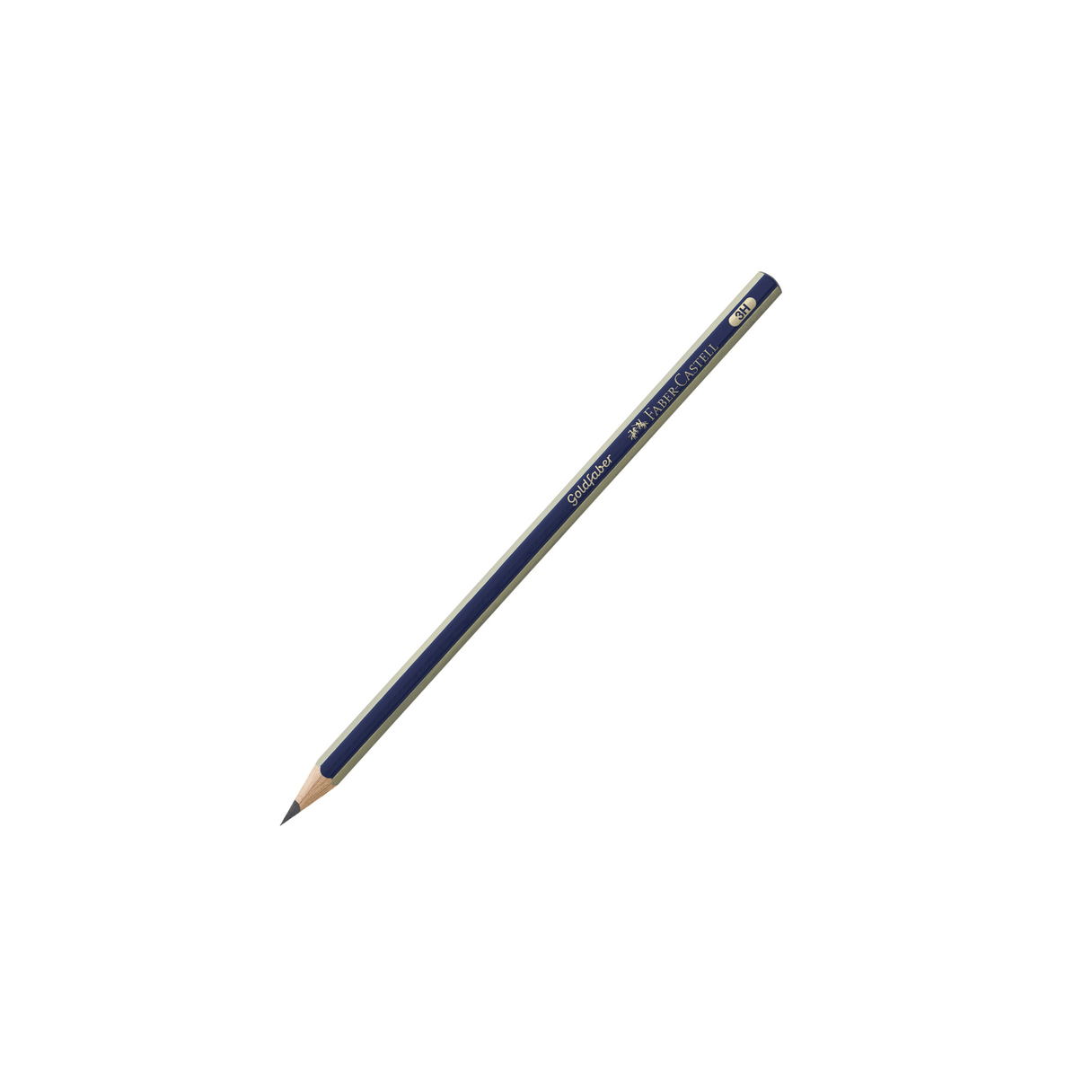 Lápiz de grafito Faber Castell Goldfaber 1221 3H forma hexagonal-1