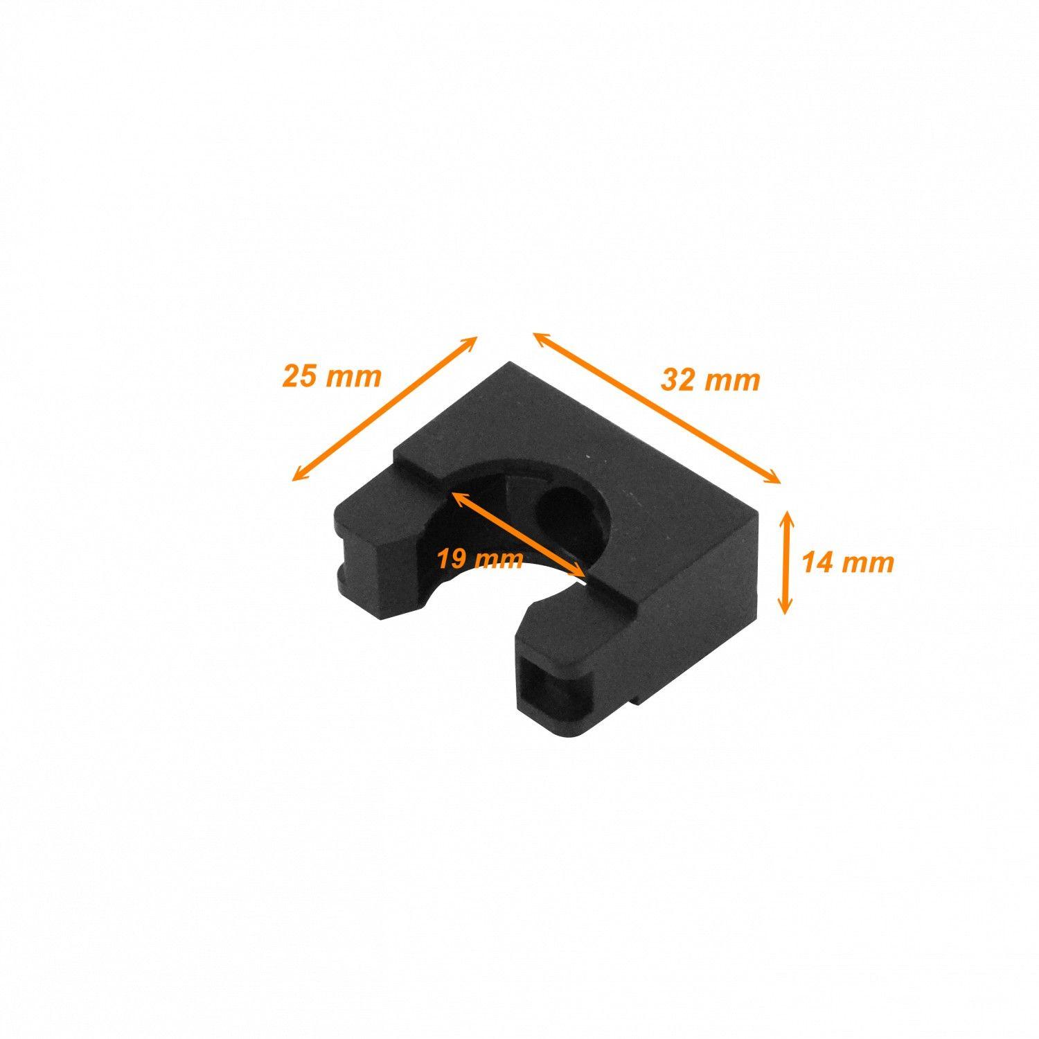 Abrazadera para conduit flexible 19 mm plástico negro-5