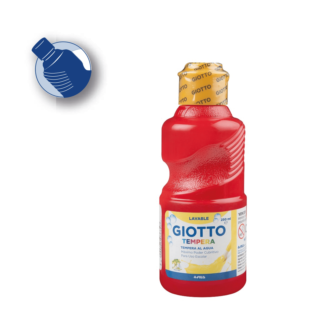 Témpera Giotto 250 ml roja-1