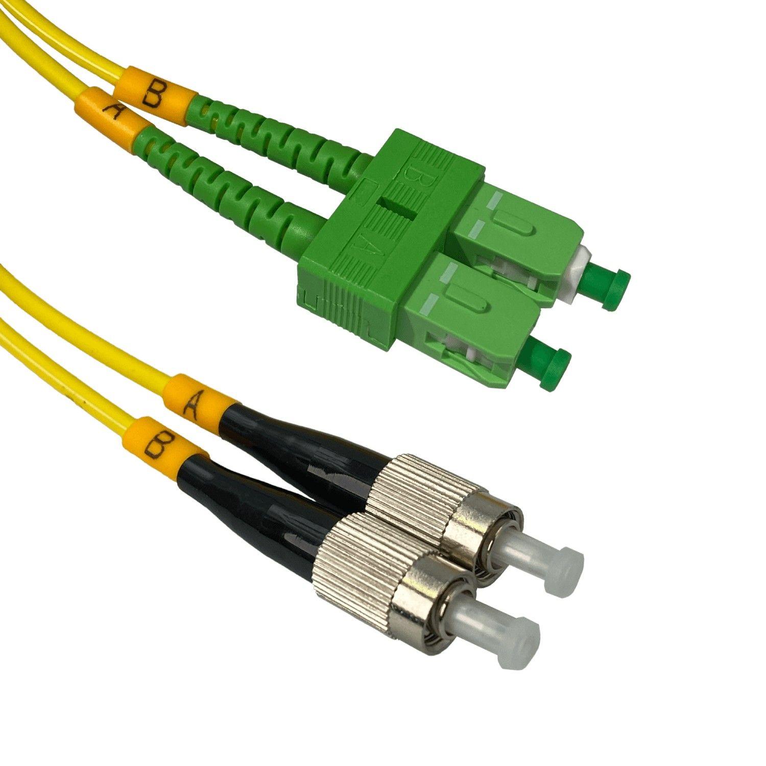 Cable jumper de fibra óptica SC/APC a FC/UPC 3 m monomodo 9/125 um-0