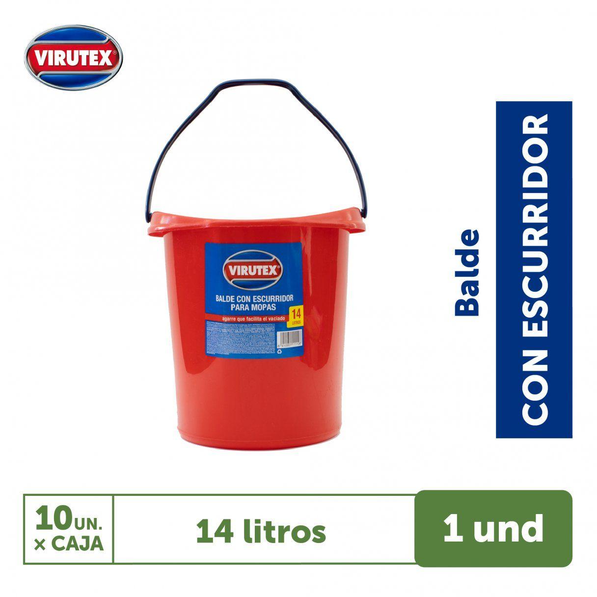 Balde Virutex con escurridor 14 L-3