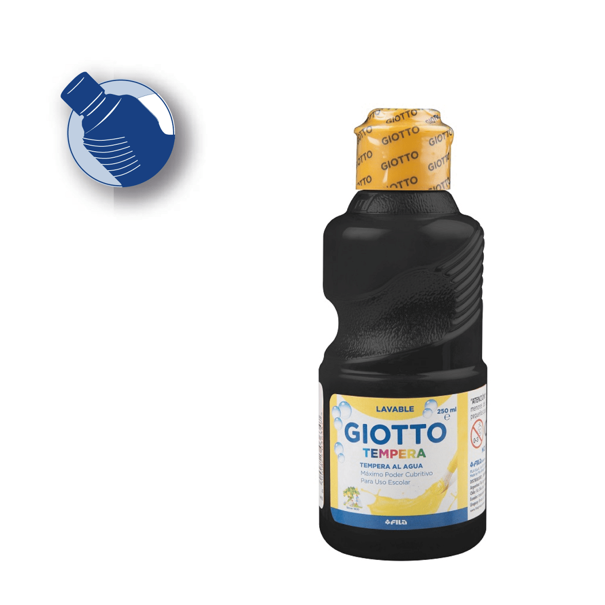 Témpera Giotto 250 ml negra-1