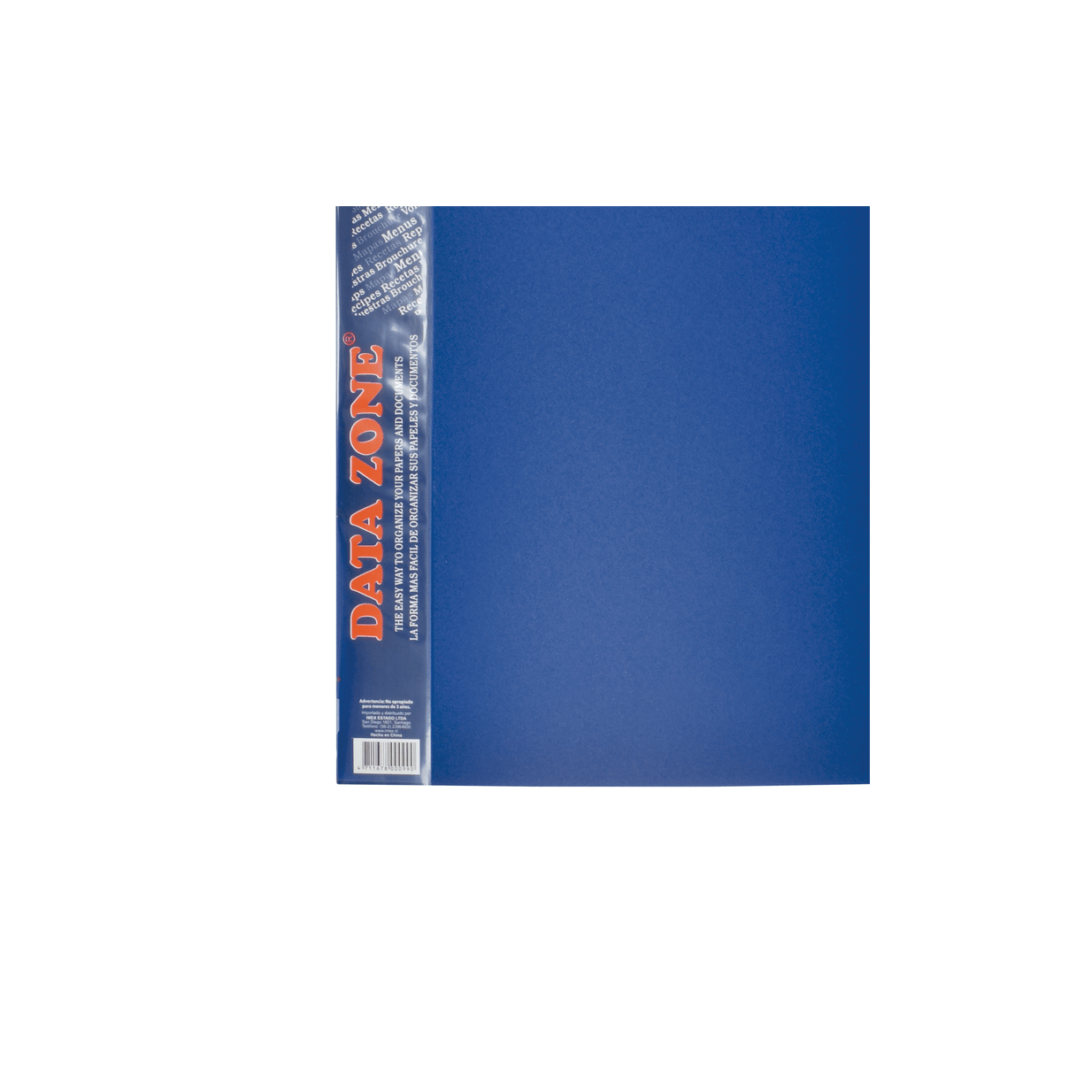 Carpeta A4 Data Zone Am-020 con 20 fundas azul-2