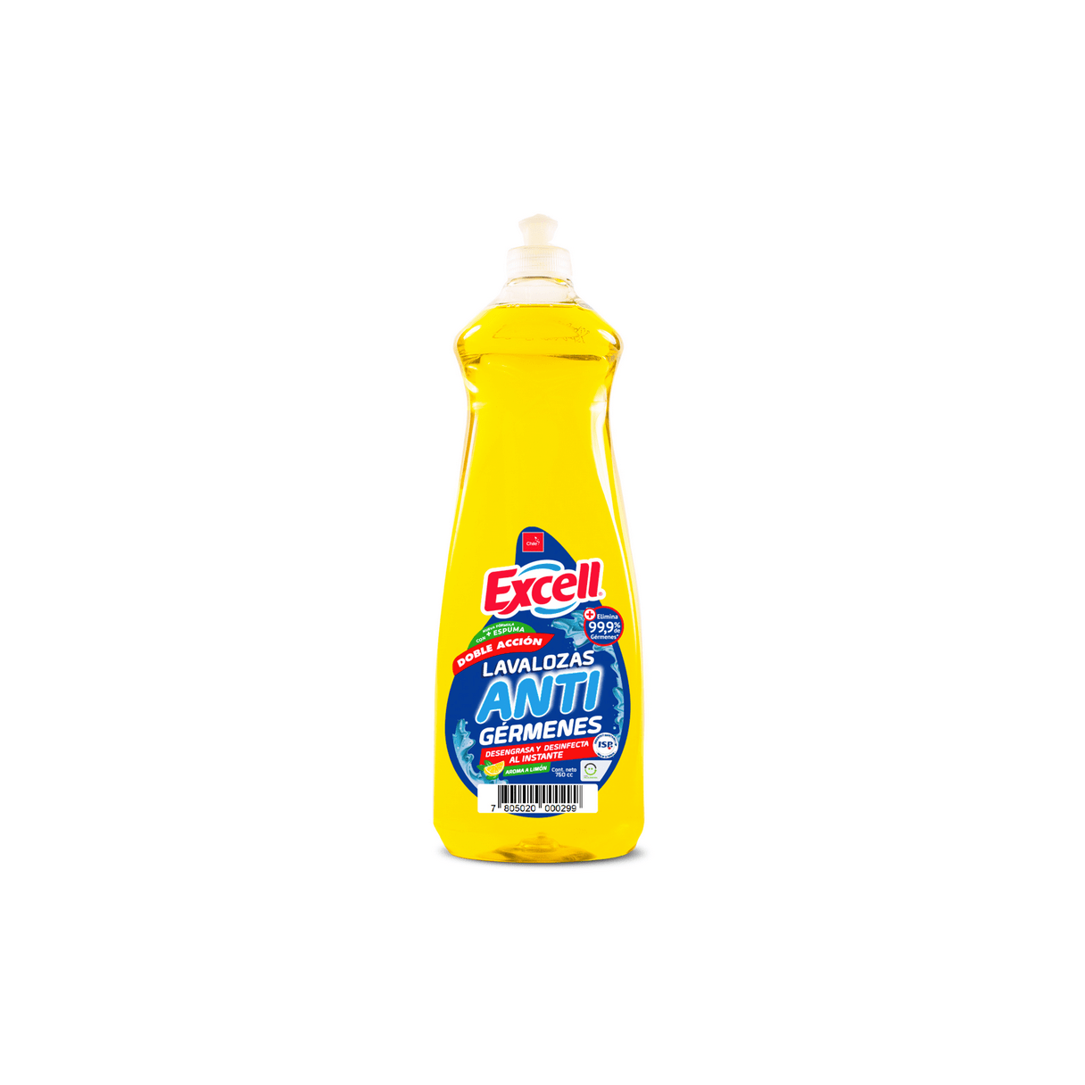 Lavalozas líquido Excell anti gérmenes 750 ml aroma limón-1