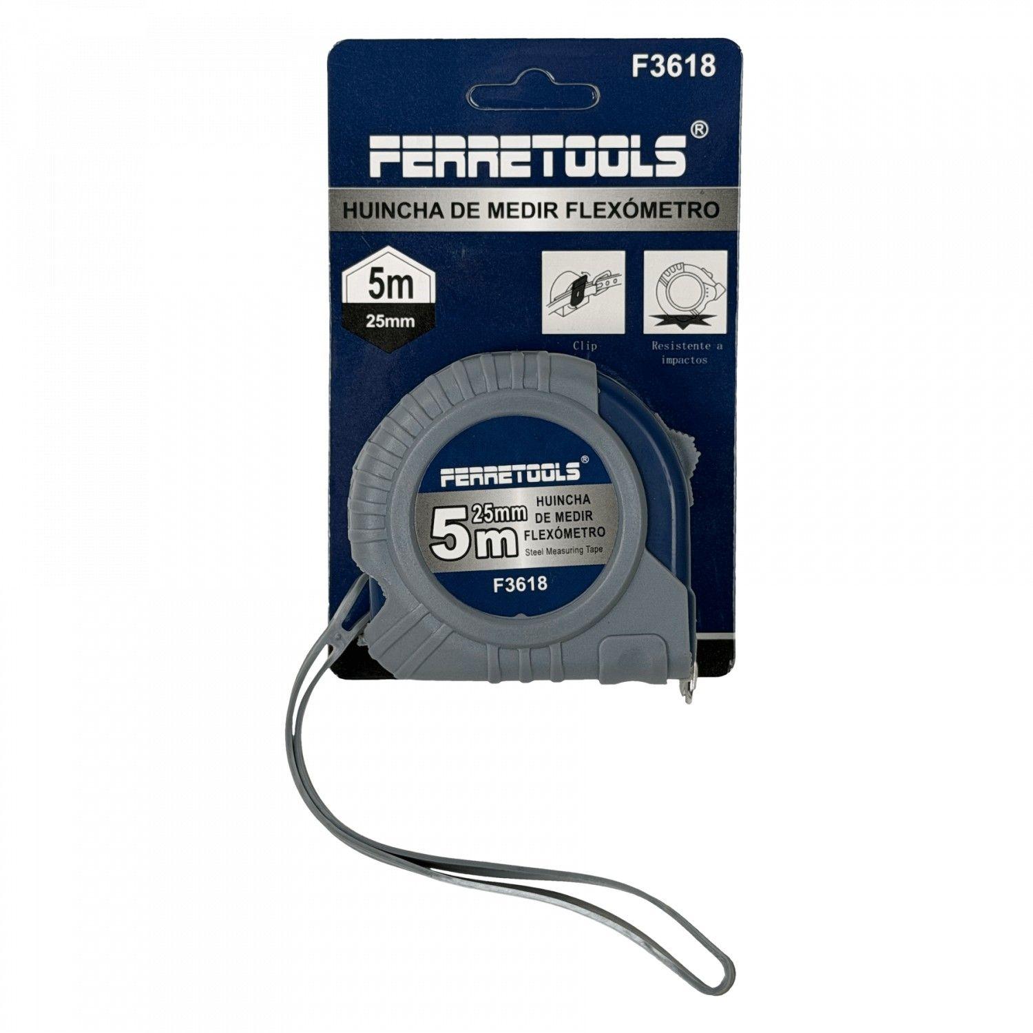 Huincha de medir 5 m 25 mm flexómetro F3618-3