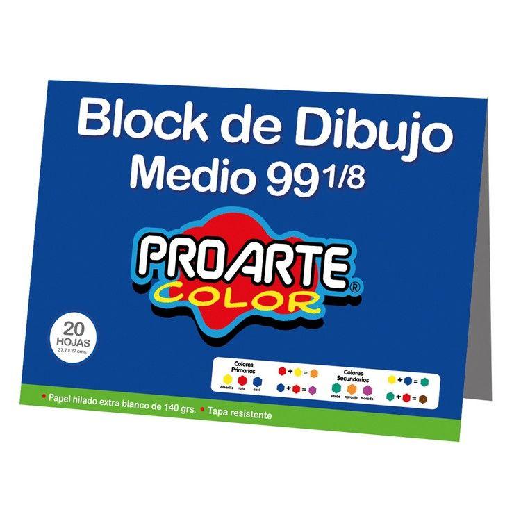 Block de dibujo Proarte 99 1/8 20 hojas-0