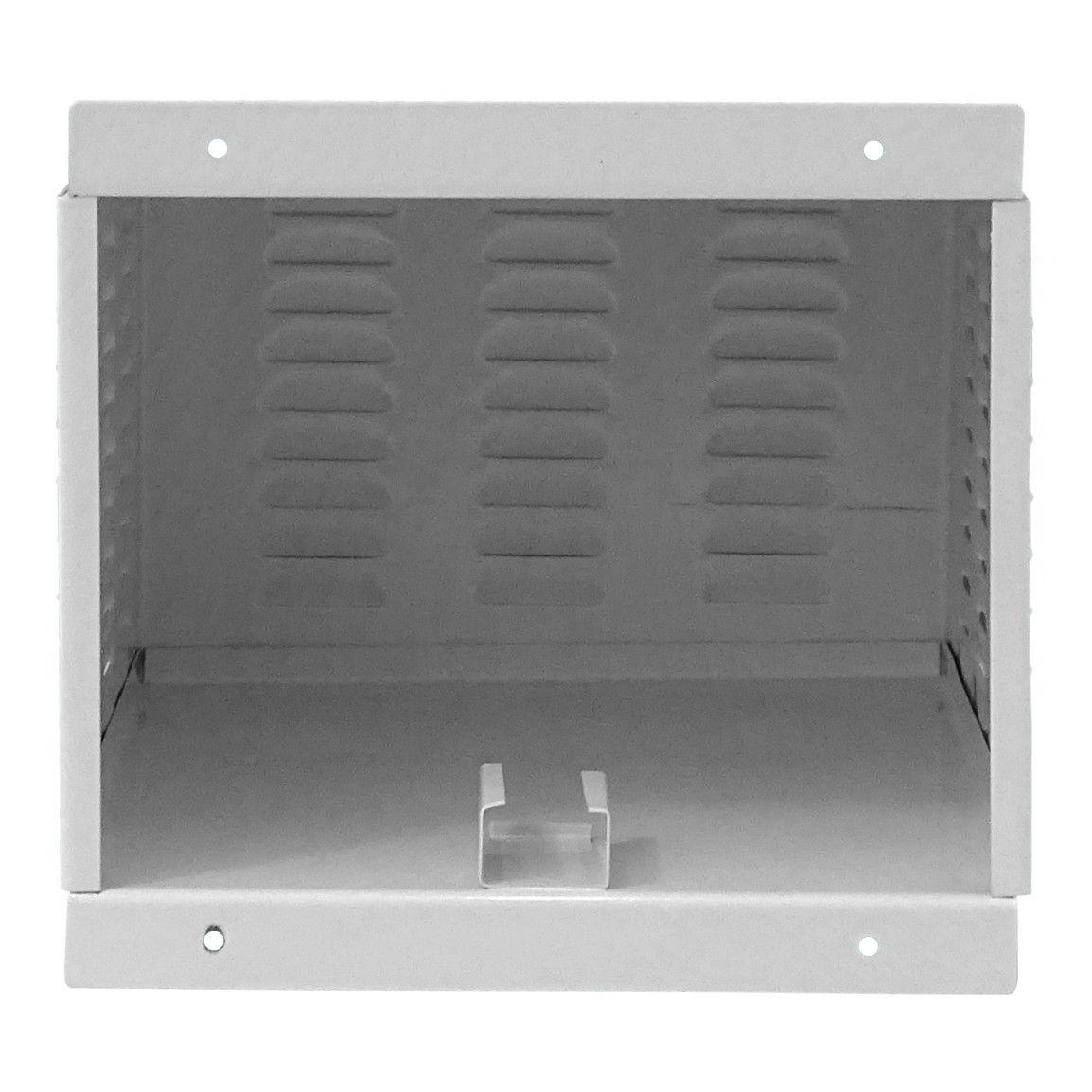Gabinete metálico para sirena 30 W ranurado 23x17x26 cm-2