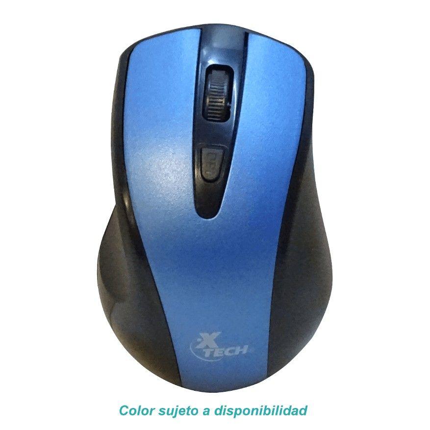 Mouse inalámbrico XTECH 2,4 GHz 4 botones 2xAAA azul o gris-2