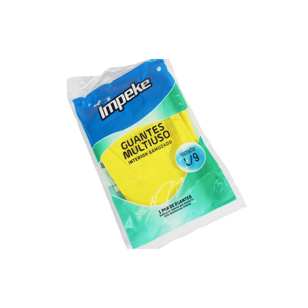 Guantes de látex Impeke multiuso talla L color amarillo-2