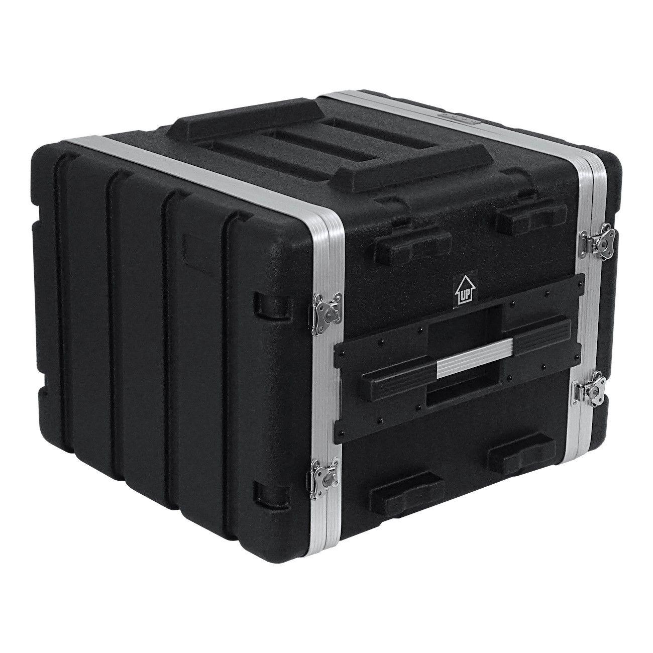Rack portátil 8U 42 cm con 2 tapas para exterior negro-0
