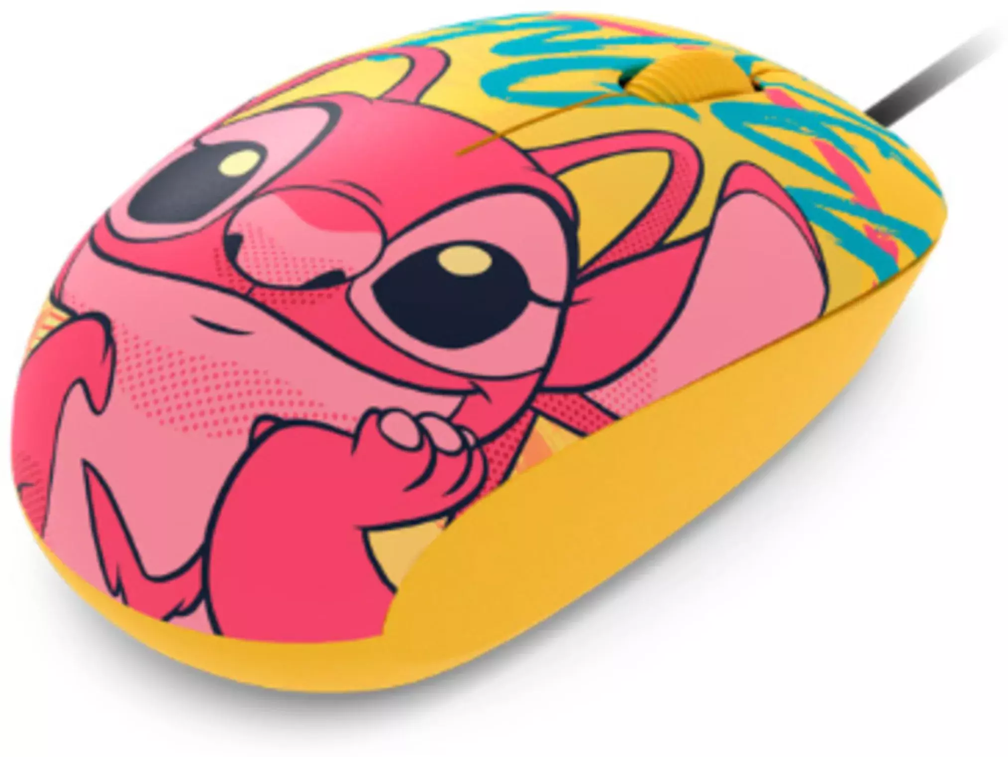 Mouse Xtech Disney Stitch alámbrico 1200 DPI amarillo-1