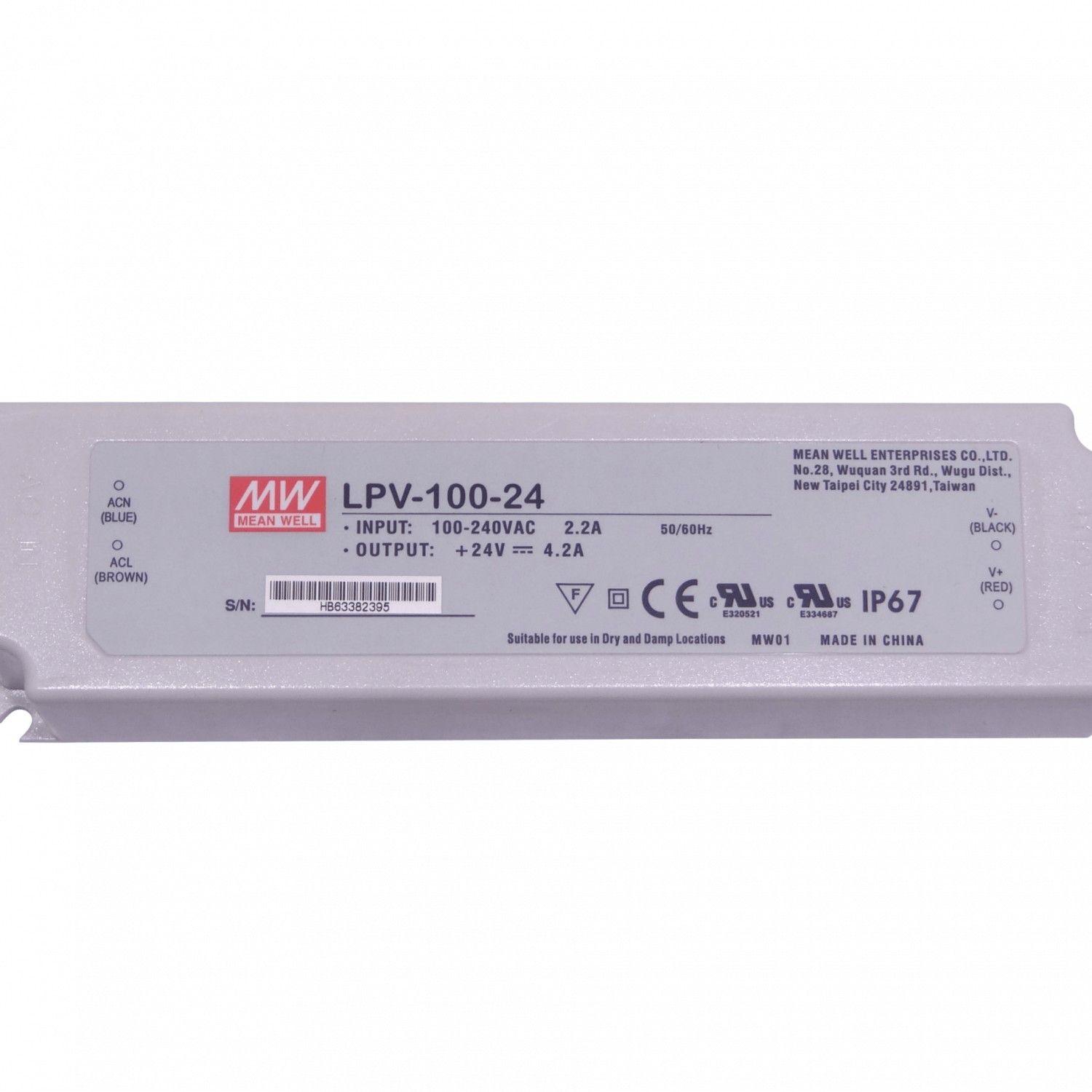 Fuente de poder Meanwell 24 V 100,8 W 4,2 A IP67 sellada-5