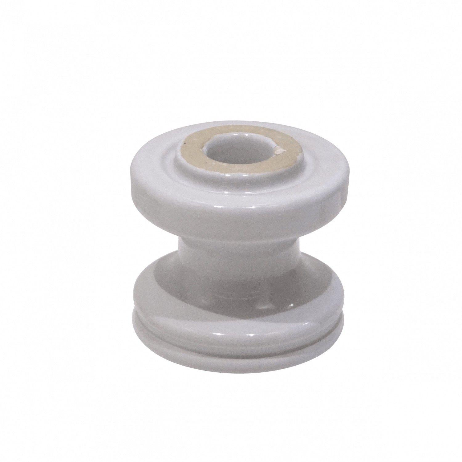 Aislador Rema Porcelana Carrete 25 KV color blanco-2