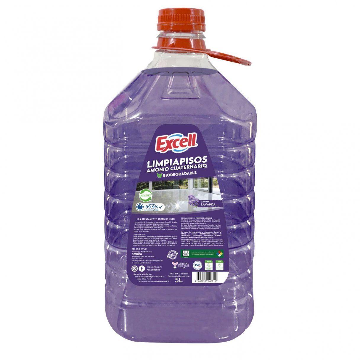 Limpiador de piso Excell desinfectante 5 L con aroma a lavanda-1