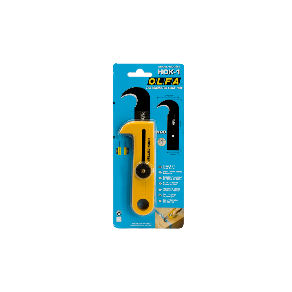Cuchillo garfio Olfa HOK-1 con mango resistente-2
