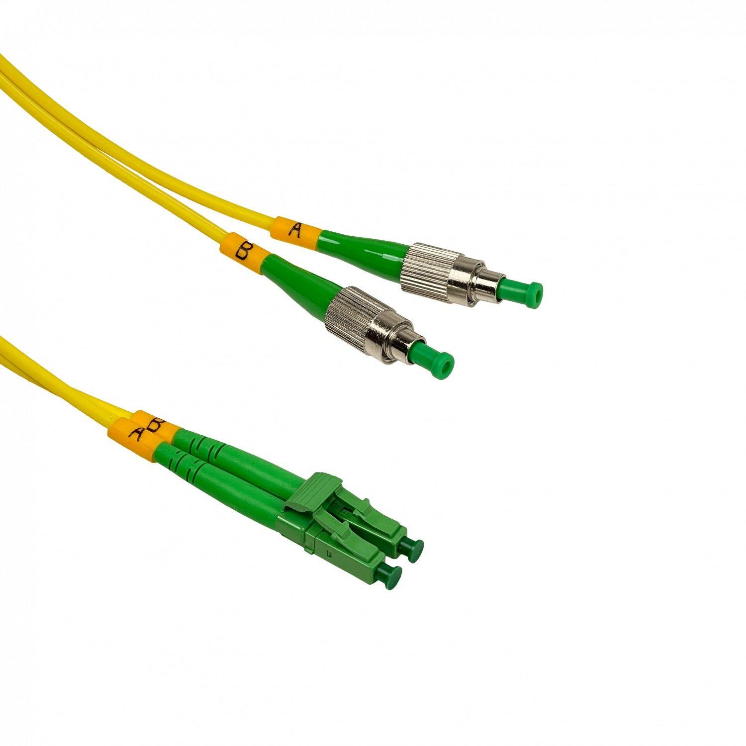 Cable de fibra óptica LC/APC a FC/APC 5 m monomodo duplex 9/125 um-1
