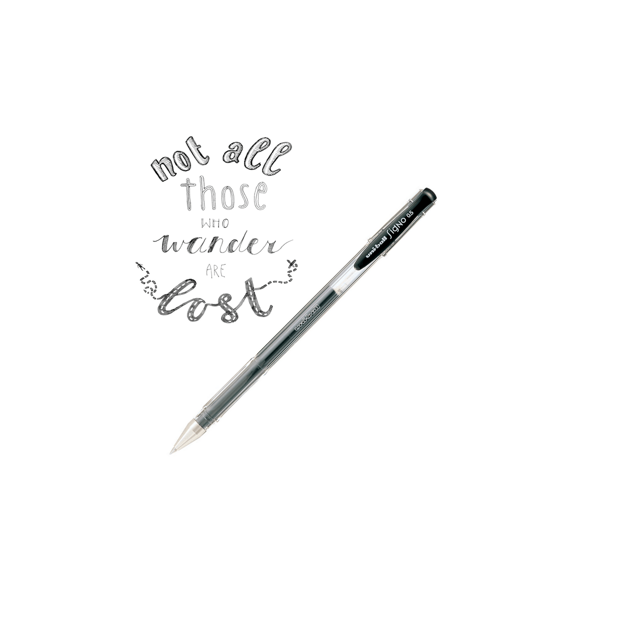 Bolígrafo gel Uniball UM-100 Signo 0.5 mm negro-2