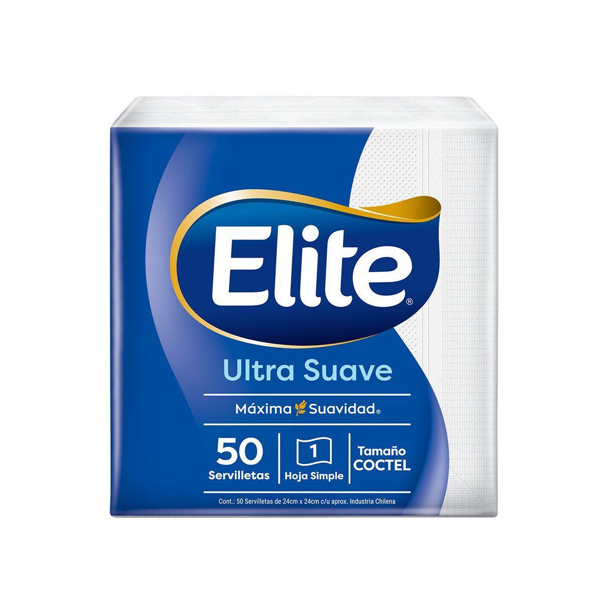 Servilleta de cóctel Elite Profesional 24x24 cm 50 unidades blanca-0
