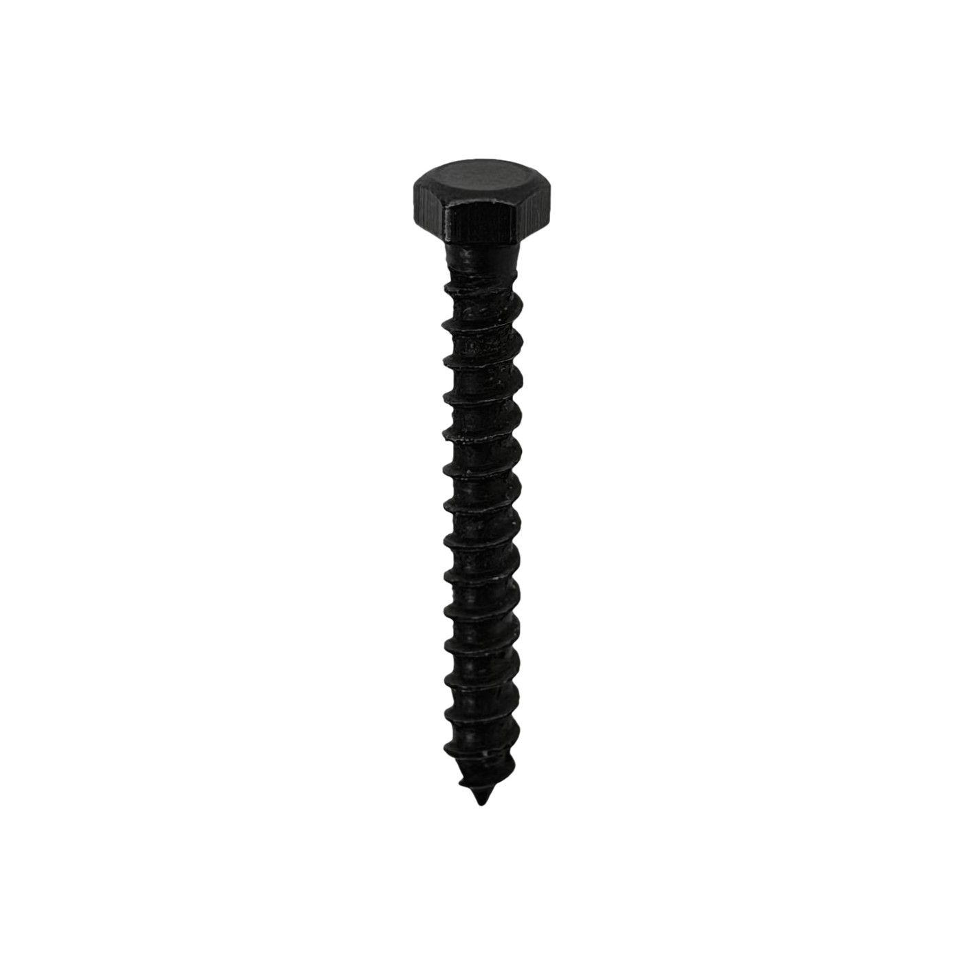 Tornillo tirafondo 3/16 x 1.1/2 pulgadas negro 100 unidades-0